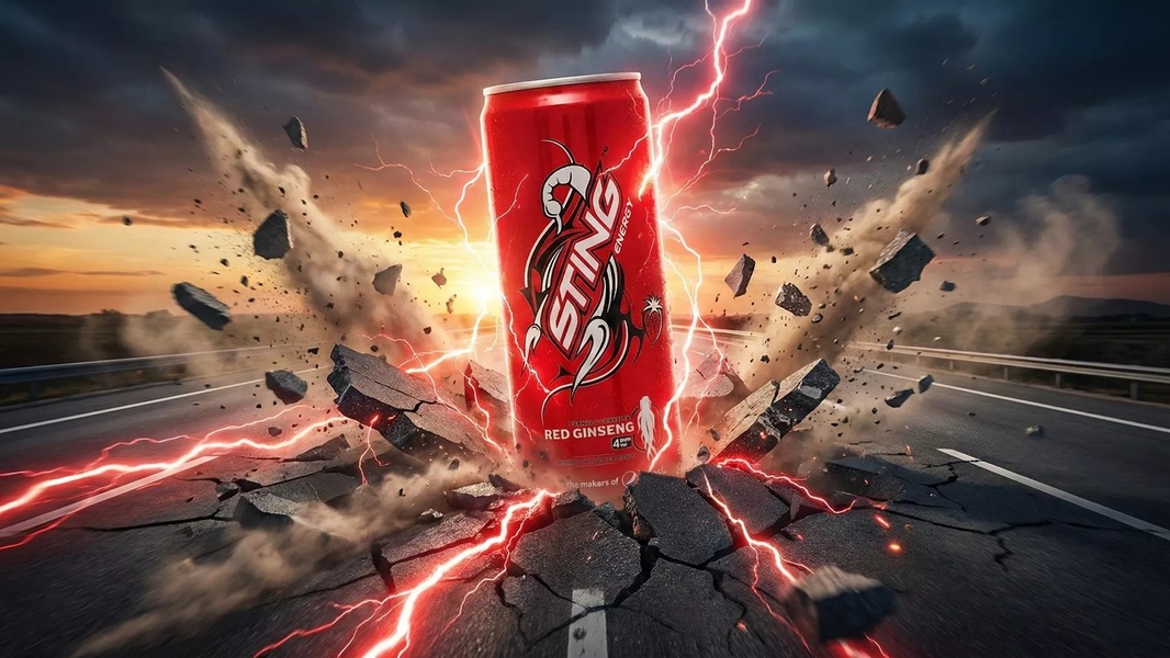 energy drink, sports drink, caffeinated beverage, performance drink, ginseng drink, brand awareness, product launch, outdoor, energetic, bold, red, orange